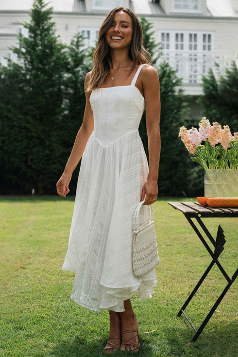 Square Neck Wide Strap Cami Dress - Odaingerous